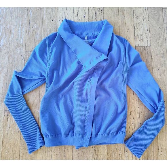 FREE PEOPLE MERCURY MOTO JACKET BLUE NWT SZ M/L - Picture 1 of 10